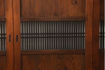 帯戸4枚をリペア&カスタム!設置場所に合わせて幅をリサイズ。Vレール用戸車加工。(引き戸、板戸、建具)