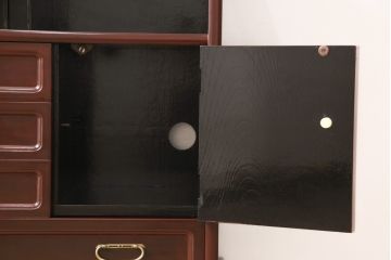 小箪笥をリペア&カスタム!木製脚を取り付け、背面に配線用穴あけ加工。(和タンス、収納棚、戸棚、サイドボード、引き出し4杯)