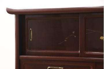 小箪笥をリペア&カスタム!木製脚を取り付け、背面に配線用穴あけ加工。(和タンス、収納棚、戸棚、サイドボード、引き出し4杯)