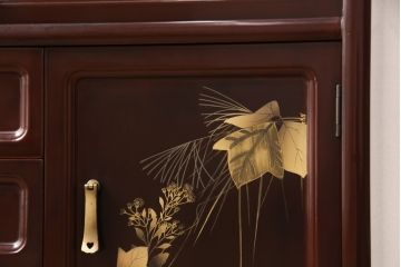 小箪笥をリペア&カスタム!木製脚を取り付け、背面に配線用穴あけ加工。(和タンス、収納棚、戸棚、サイドボード、引き出し4杯)