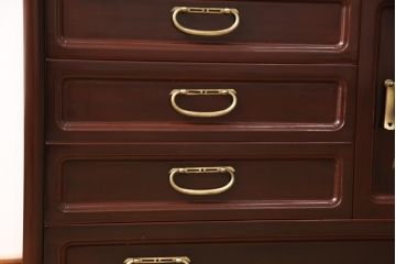 小箪笥をリペア&カスタム!木製脚を取り付け、背面に配線用穴あけ加工。(和タンス、収納棚、戸棚、サイドボード、引き出し4杯)