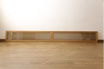 ヴィンテージの欄間2枚をリペア&カスタム!片側ガラスを両面ガラス仕様に加工。クリアワックス仕上げ。(明かり取り、明り取り、らんま、ヴィンテージ)