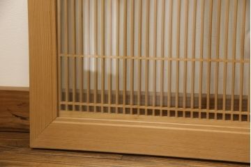 ヴィンテージの欄間2枚をリペア&カスタム!片側ガラスを両面ガラス仕様に加工。クリアワックス仕上げ。(明かり取り、明り取り、らんま、ヴィンテージ)