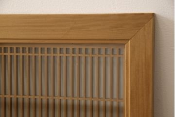 ヴィンテージの欄間2枚をリペア&カスタム!片側ガラスを両面ガラス仕様に加工。クリアワックス仕上げ。(明かり取り、明り取り、らんま、ヴィンテージ)