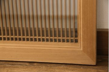 ヴィンテージの欄間2枚をリペア&カスタム!片側ガラスを両面ガラス仕様に加工。クリアワックス仕上げ。(明かり取り、明り取り、らんま、ヴィンテージ)