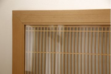 ヴィンテージの欄間2枚をリペア&カスタム!片側ガラスを両面ガラス仕様に加工。クリアワックス仕上げ。(明かり取り、明り取り、らんま、ヴィンテージ)