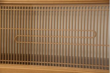 ヴィンテージの欄間2枚をリペア&カスタム!片側ガラスを両面ガラス仕様に加工。クリアワックス仕上げ。(明かり取り、明り取り、らんま、ヴィンテージ)