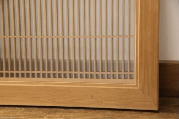 ヴィンテージの欄間2枚をリペア&カスタム!片側ガラスを両面ガラス仕様に加工。クリアワックス仕上げ。(明かり取り、明り取り、らんま、ヴィンテージ)