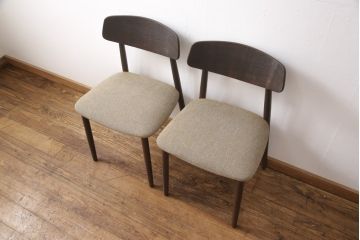 北欧ヴィンテージのダイニングチェア2脚の見た目を変えずに綺麗にリペア!(椅子、イス、ビンテージ)