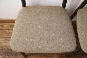 北欧ヴィンテージのダイニングチェア2脚の見た目を変えずに綺麗にリペア!(椅子、イス、ビンテージ)