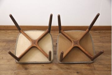 北欧ヴィンテージのダイニングチェア2脚の見た目を変えずに綺麗にリペア!(椅子、イス、ビンテージ)