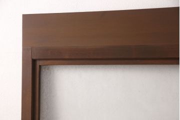 アンティークのガラス戸2枚をリペア&カスタム!高さと幅をリサイズし、引き手と戸車を取り付け。(引き戸、建具)