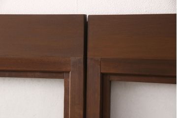 アンティークのガラス戸2枚をリペア&カスタム!高さと幅をリサイズし、引き手と戸車を取り付け。(引き戸、建具)