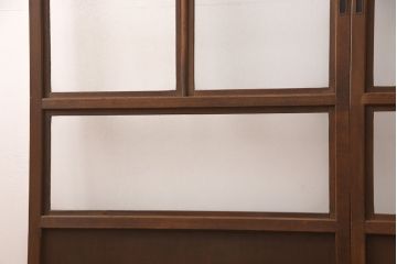 アンティークのガラス戸2枚をリペア&カスタム!高さと幅をリサイズし、引き手と戸車を取り付け。(引き戸、建具)