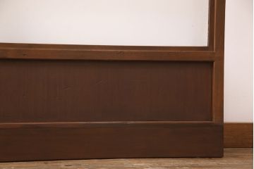 アンティークのガラス戸2枚をリペア&カスタム!高さと幅をリサイズし、引き手と戸車を取り付け。(引き戸、建具)