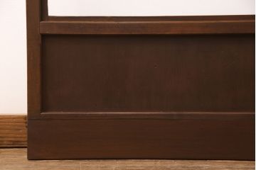 アンティークのガラス戸2枚をリペア&カスタム!高さと幅をリサイズし、引き手と戸車を取り付け。(引き戸、建具)