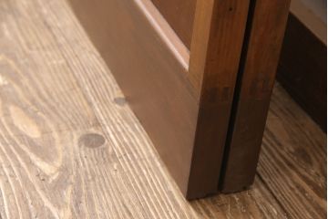 アンティークのガラス戸2枚をリペア&カスタム!高さと幅をリサイズし、引き手と戸車を取り付け。(引き戸、建具)