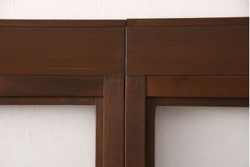 アンティークのガラス戸2枚をリペア&カスタム!高さと幅をリサイズし、引き手と戸車を取り付け。(引き戸、建具)