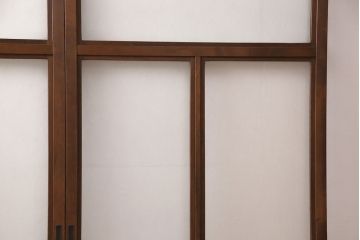 アンティークのガラス戸2枚をリペア&カスタム!高さと幅をリサイズし、引き手と戸車を取り付け。(引き戸、建具)