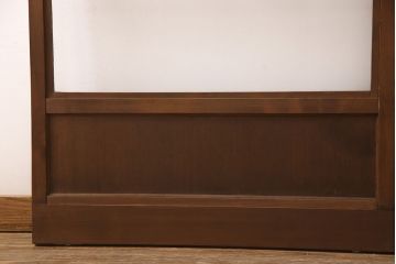 アンティークのガラス戸2枚をリペア&カスタム!高さと幅をリサイズし、引き手と戸車を取り付け。(引き戸、建具)