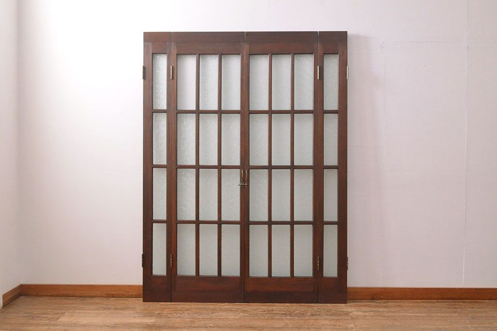両開き扉をリペア&カスタム!リサイズし、蝶番を取り付け。三方枠を製作。(建具、ガラス扉)