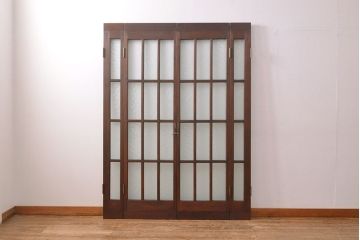 両開き扉をリペア&カスタム!リサイズし、蝶番を取り付け。三方枠を製作。(建具、ガラス扉)