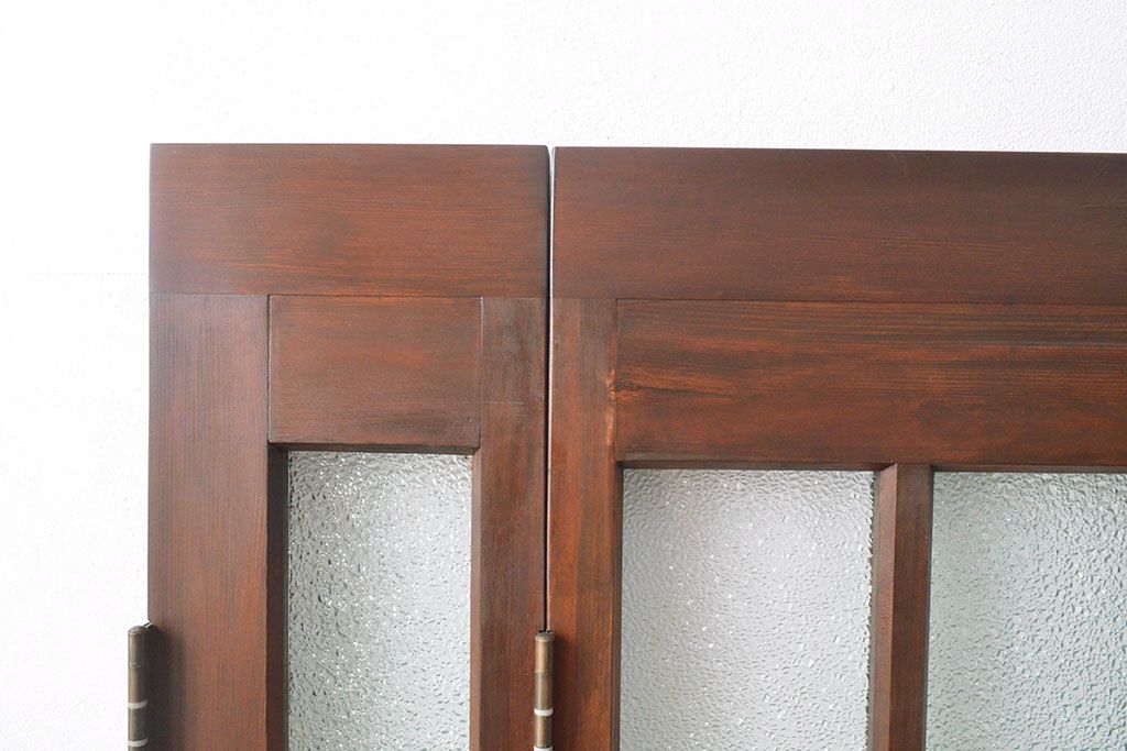 両開き扉をリペア&カスタム!リサイズし、蝶番を取り付け。三方枠を製作。(建具、ガラス扉)