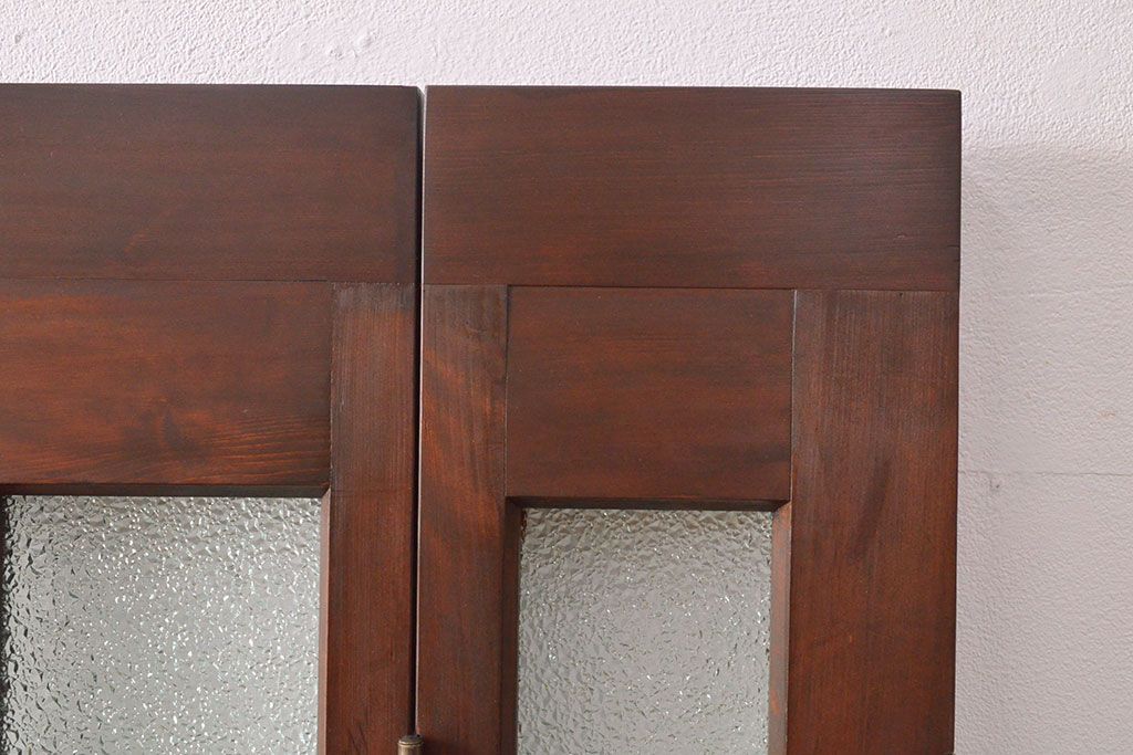 両開き扉をリペア&カスタム!リサイズし、蝶番を取り付け。三方枠を製作。(建具、ガラス扉)