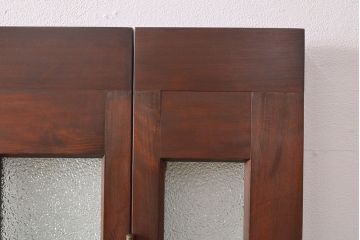 両開き扉をリペア&カスタム!リサイズし、蝶番を取り付け。三方枠を製作。(建具、ガラス扉)