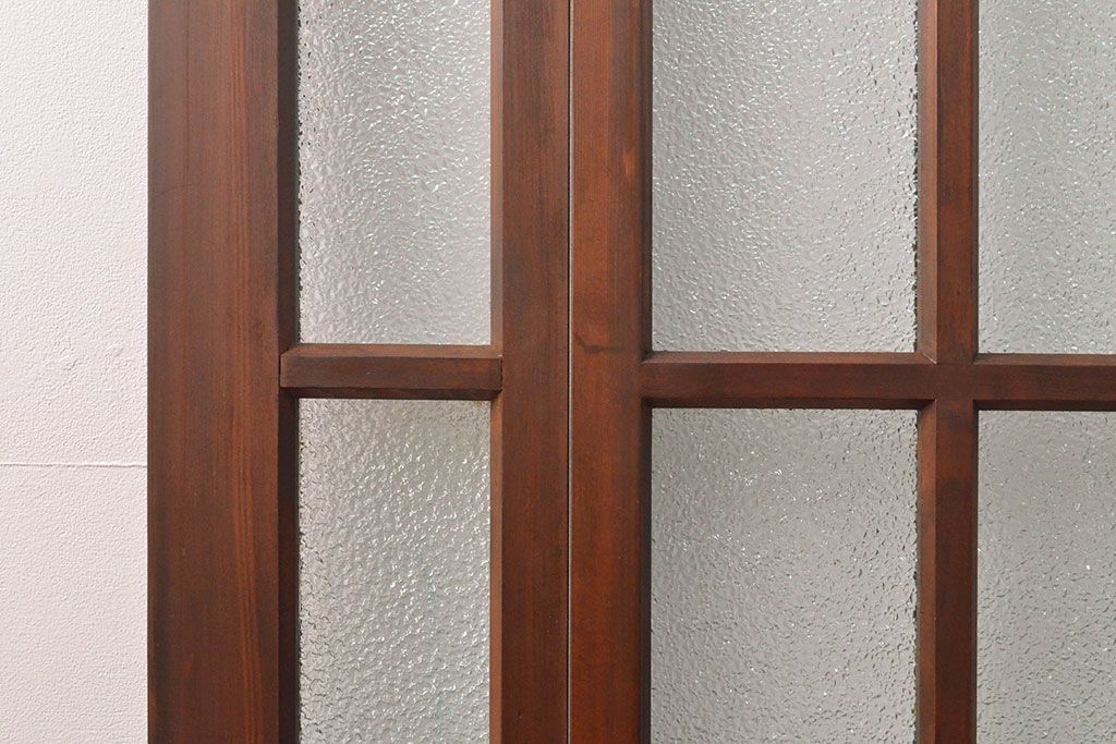 両開き扉をリペア&カスタム!リサイズし、蝶番を取り付け。三方枠を製作。(建具、ガラス扉)