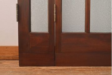 両開き扉をリペア&カスタム!リサイズし、蝶番を取り付け。三方枠を製作。(建具、ガラス扉)