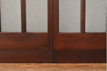 両開き扉をリペア&カスタム!リサイズし、蝶番を取り付け。三方枠を製作。(建具、ガラス扉)