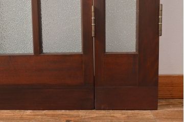 両開き扉をリペア&カスタム!リサイズし、蝶番を取り付け。三方枠を製作。(建具、ガラス扉)