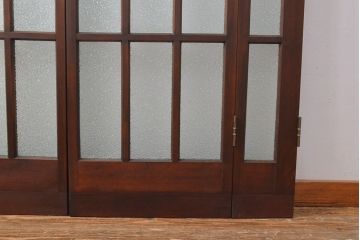 両開き扉をリペア&カスタム!リサイズし、蝶番を取り付け。三方枠を製作。(建具、ガラス扉)