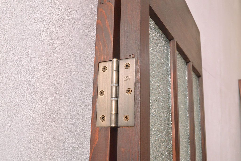 両開き扉をリペア&カスタム!リサイズし、蝶番を取り付け。三方枠を製作。(建具、ガラス扉)