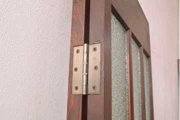 両開き扉をリペア&カスタム!リサイズし、蝶番を取り付け。三方枠を製作。(建具、ガラス扉)