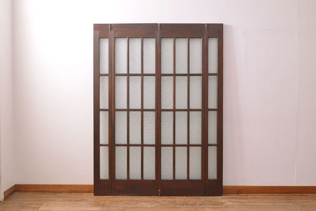 両開き扉をリペア&カスタム!リサイズし、蝶番を取り付け。三方枠を製作。(建具、ガラス扉)