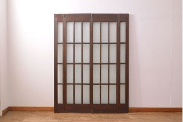 両開き扉をリペア&カスタム!リサイズし、蝶番を取り付け。三方枠を製作。(建具、ガラス扉)