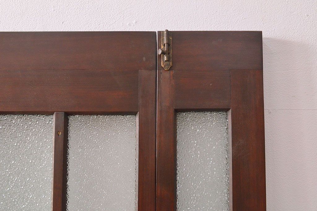 両開き扉をリペア&カスタム!リサイズし、蝶番を取り付け。三方枠を製作。(建具、ガラス扉)