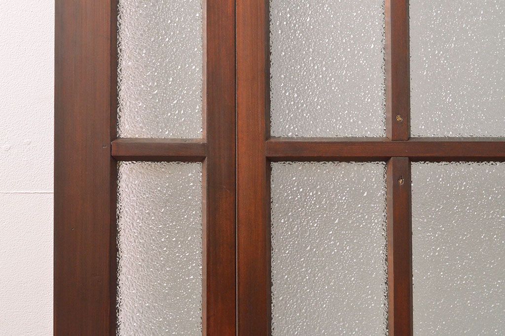 両開き扉をリペア&カスタム!リサイズし、蝶番を取り付け。三方枠を製作。(建具、ガラス扉)