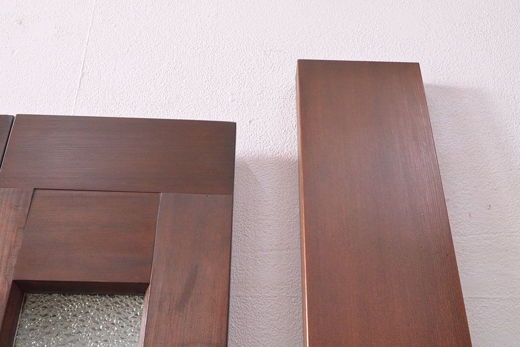 両開き扉をリペア&カスタム!リサイズし、蝶番を取り付け。三方枠を製作。(建具、ガラス扉)