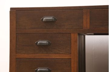 アンティーク両袖机の見た目を変えずに綺麗にリペア!(パートナーデスク、ワークデスク、オフィスデスク)