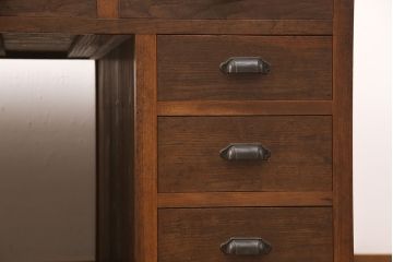 アンティーク両袖机の見た目を変えずに綺麗にリペア!(パートナーデスク、ワークデスク、オフィスデスク)