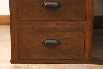 アンティーク両袖机の見た目を変えずに綺麗にリペア!(パートナーデスク、ワークデスク、オフィスデスク)