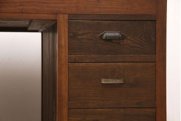 アンティーク両袖机の見た目を変えずに綺麗にリペア!(パートナーデスク、ワークデスク、オフィスデスク)