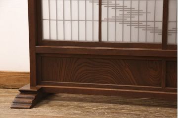 衝立をリペア&カスタム!破損していたガラスを新品のすりガラスに交換し、本体を着色・ワックスで仕上げ。(つい立て、建具、パーテーション)