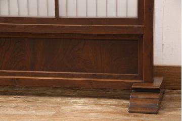 衝立をリペア&カスタム!破損していたガラスを新品のすりガラスに交換し、本体を着色・ワックスで仕上げ。(つい立て、建具、パーテーション)