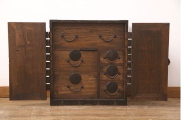 総桐帳場箪笥をリペア&カスタム!高品質リペアを施し、鍵を新規製作。(桐たんす、三国箪笥、時代箪笥)