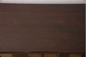 北海道民芸家具のサイドキャビネットをリペア&カスタム!天板と台輪を取り付け、本体の色に合わせて着色し仕上げ。(収納棚、戸棚)