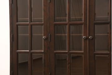 北海道民芸家具のサイドキャビネットをリペア&カスタム!天板と台輪を取り付け、本体の色に合わせて着色し仕上げ。(収納棚、戸棚)